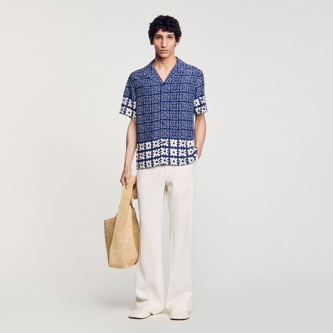 Camicia con stampa a fiori