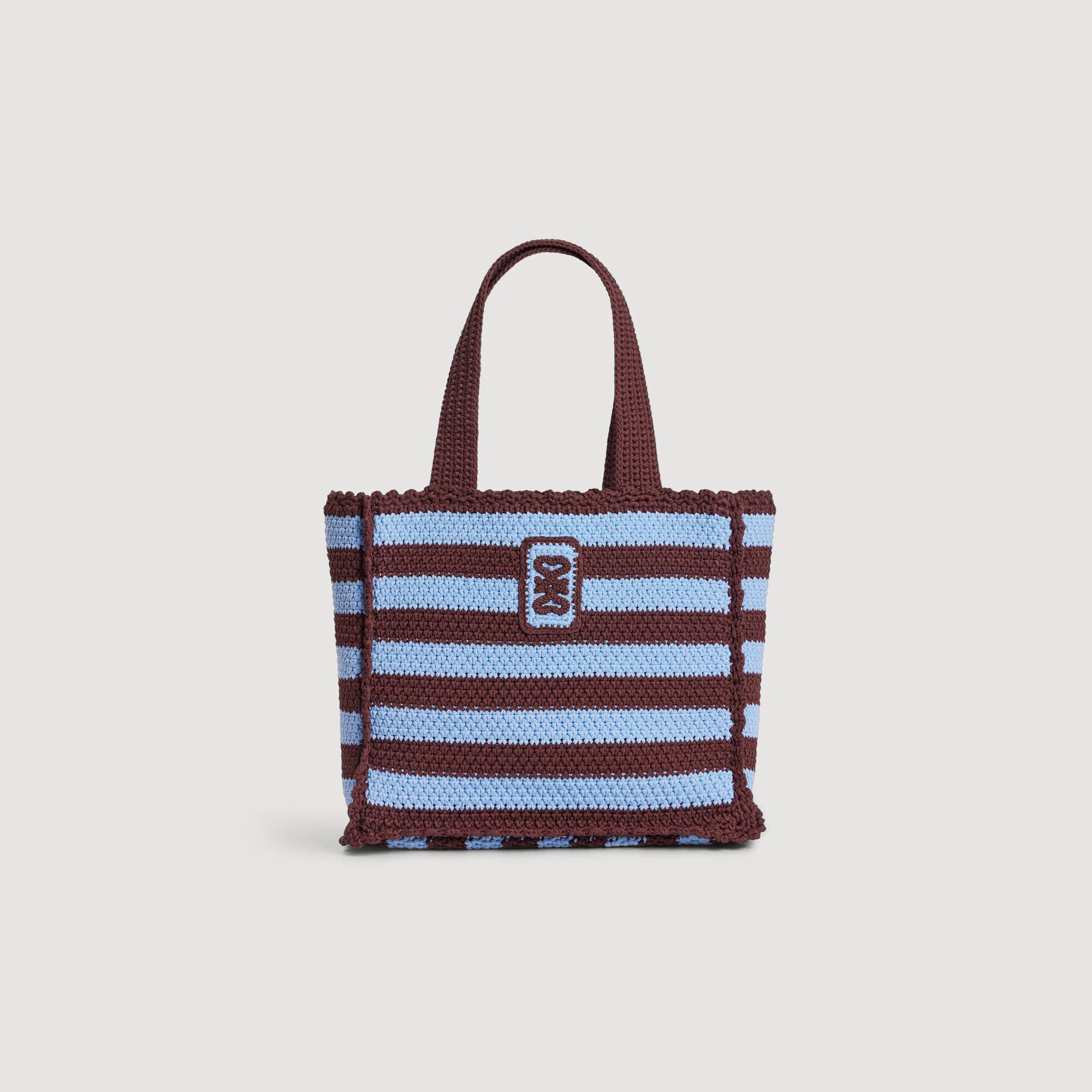Borsa in crochet a righe