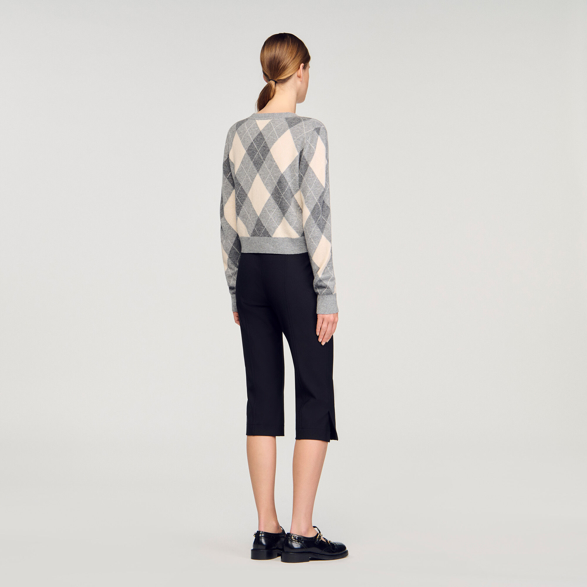 Cardigan a motivi rombi