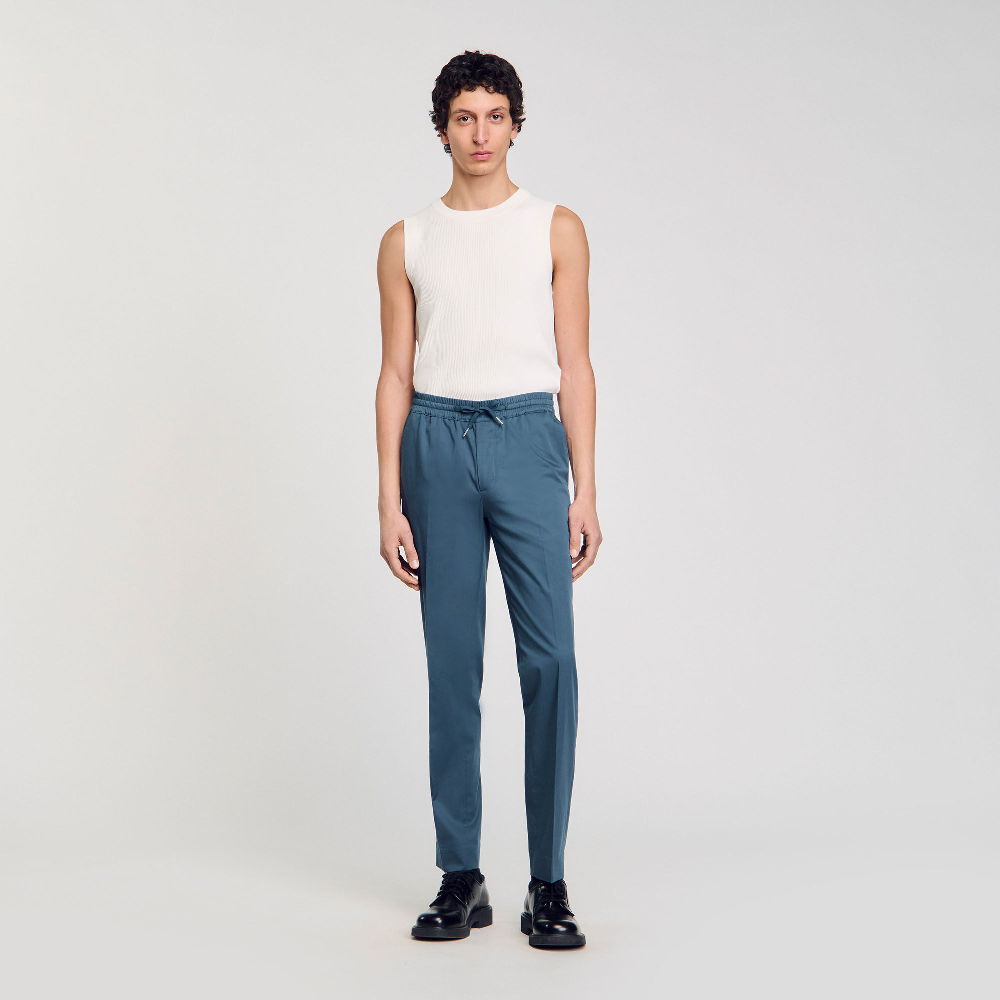 Pantaloni dritti elasticizzati