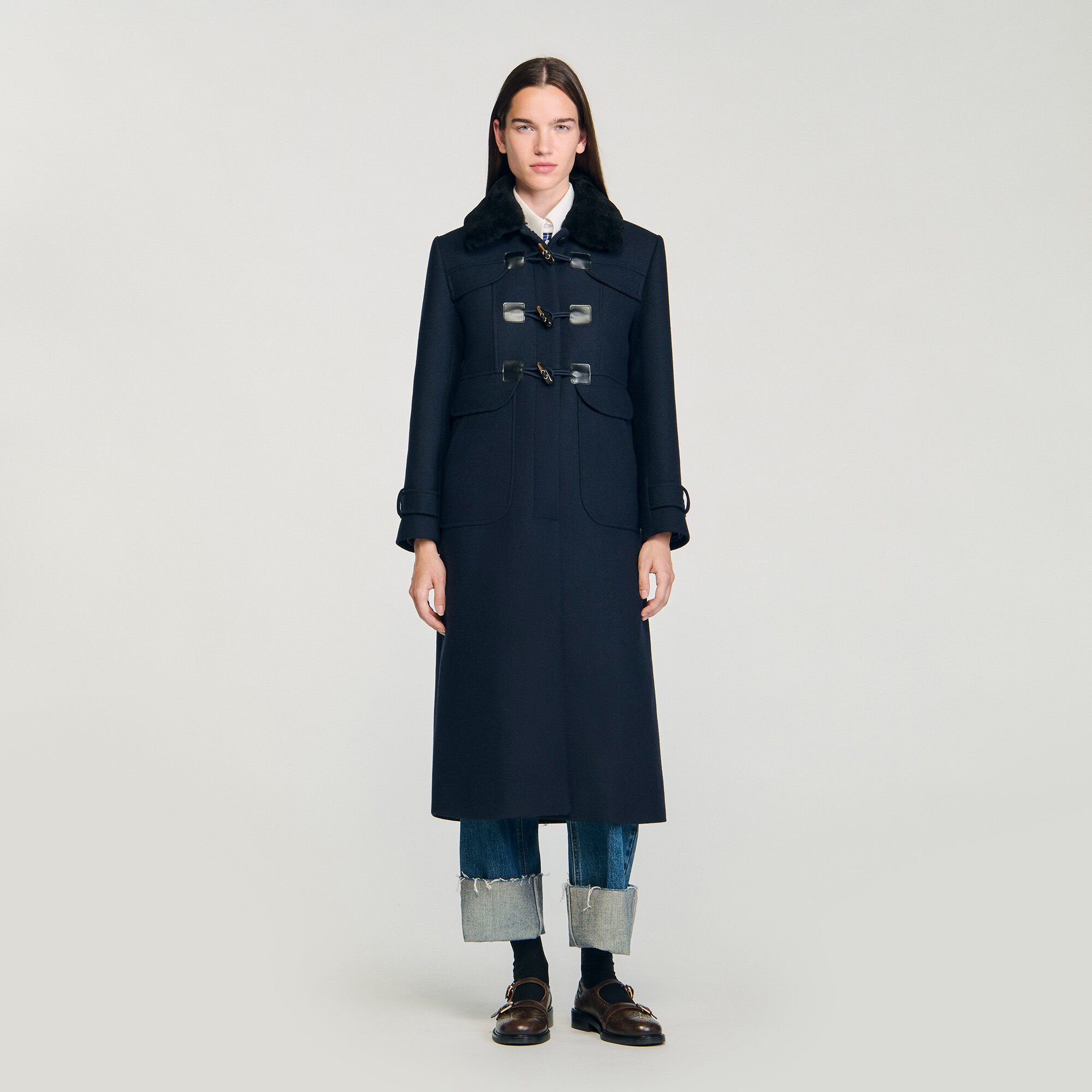 Cappotto lungo con colletto velluto Cappotto lungo con colletto velluto