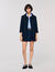 Cappotto con fasce in pelle