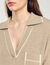 Maglione con colletto a polo aperto
