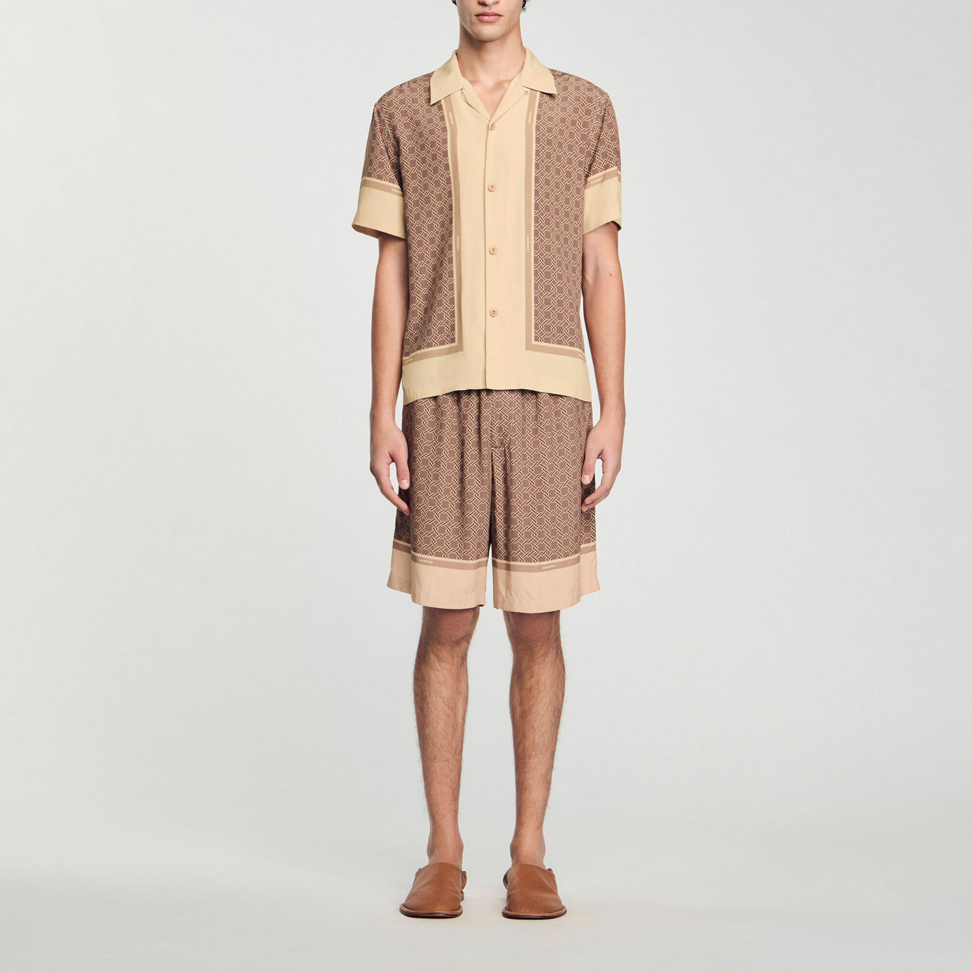 Camicia a maniche corte con stampa