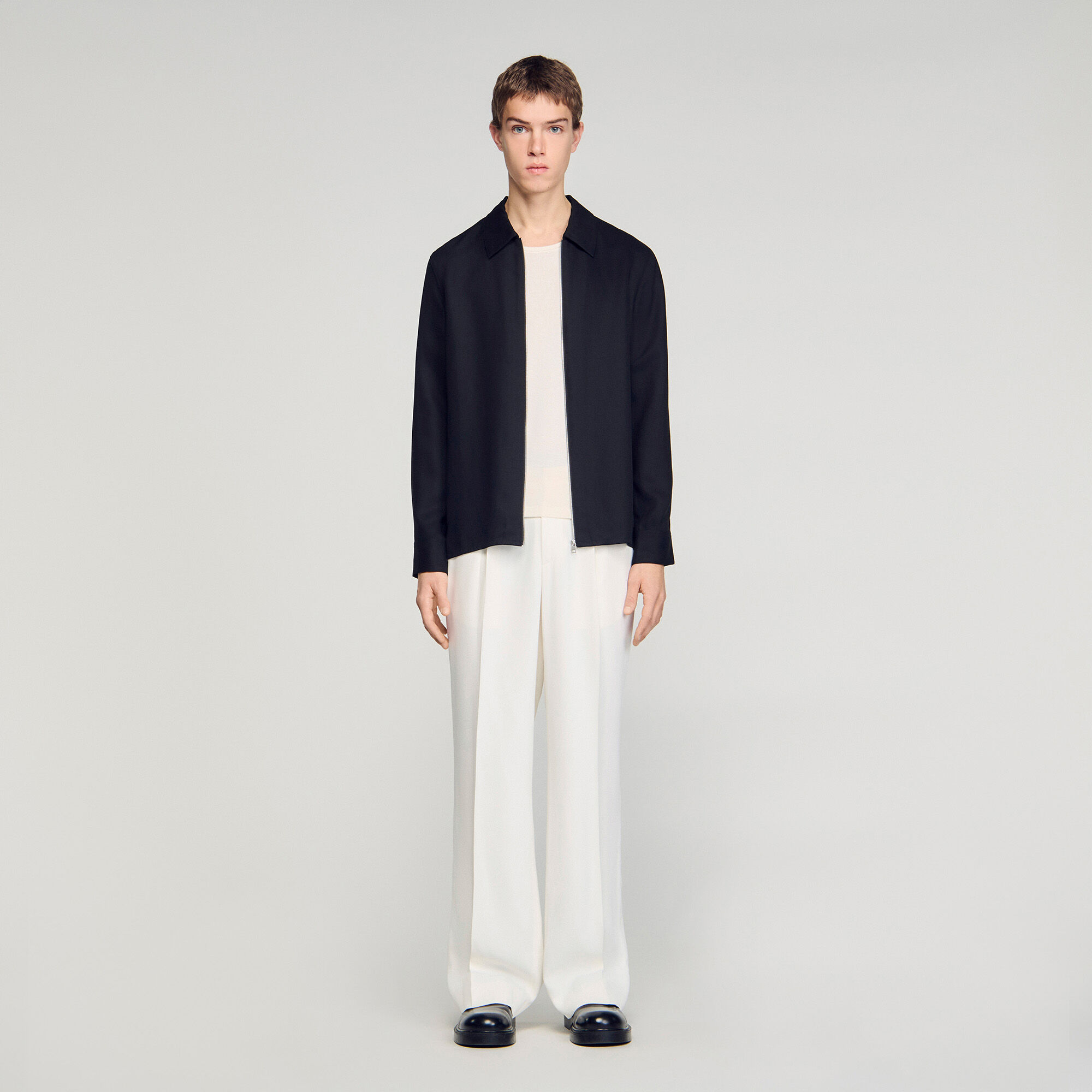 Camicia fluida con zip