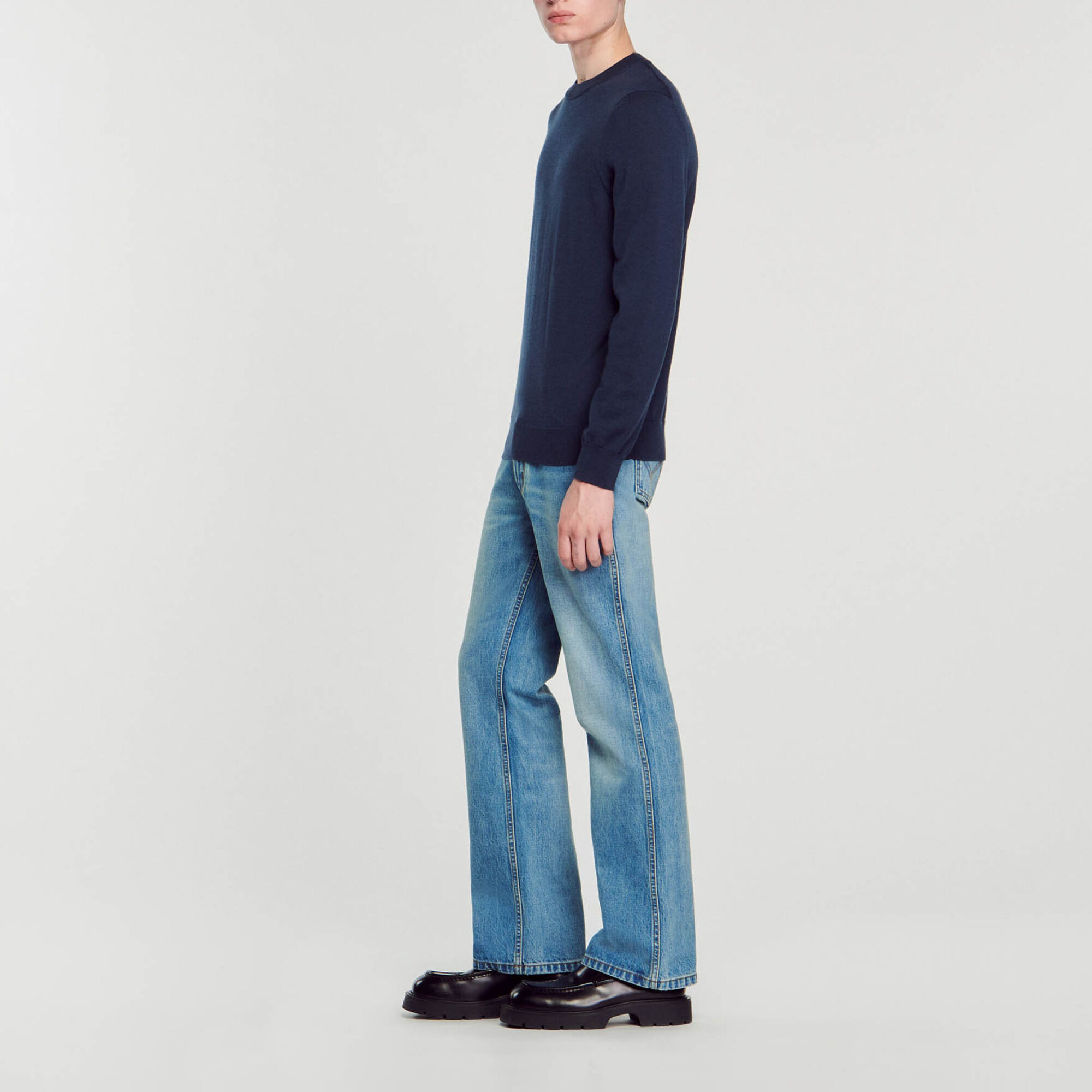 Pullover in maglia sottile in lana