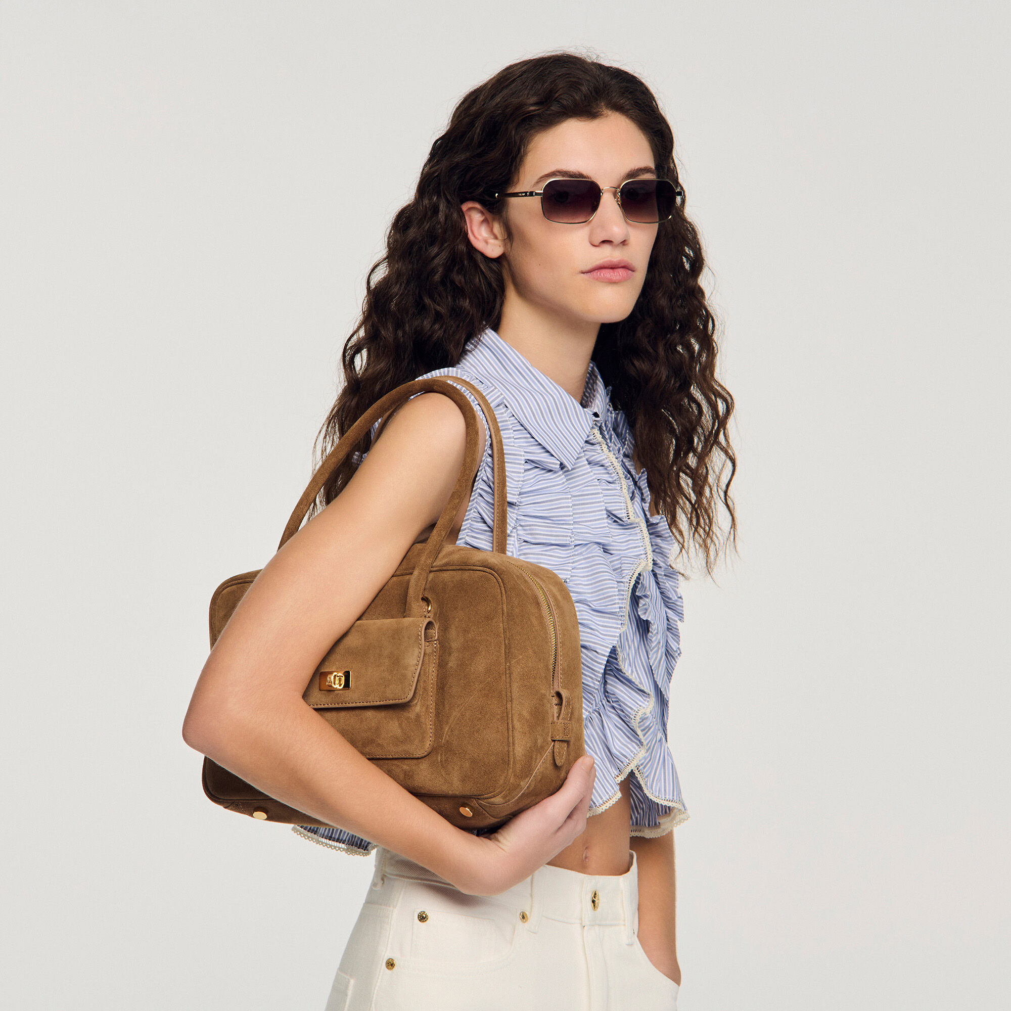 Borsa EZMEH in pelle scamosciata