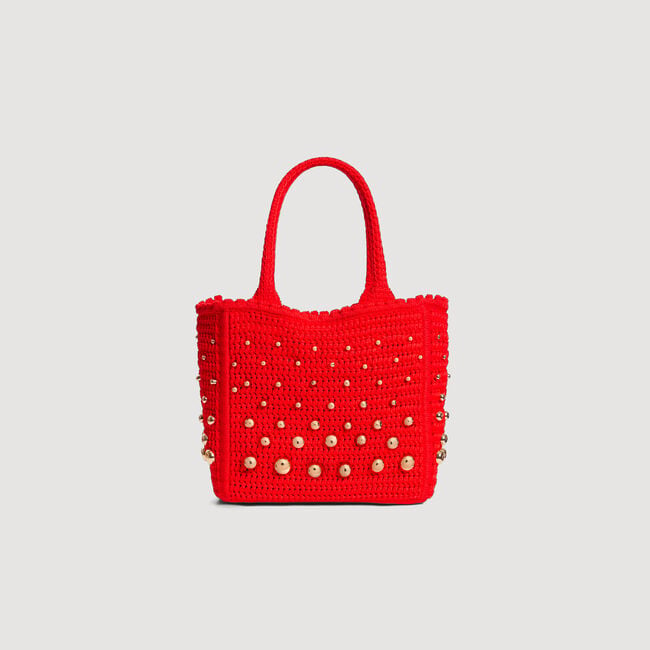 Borsa in crochet con borchie