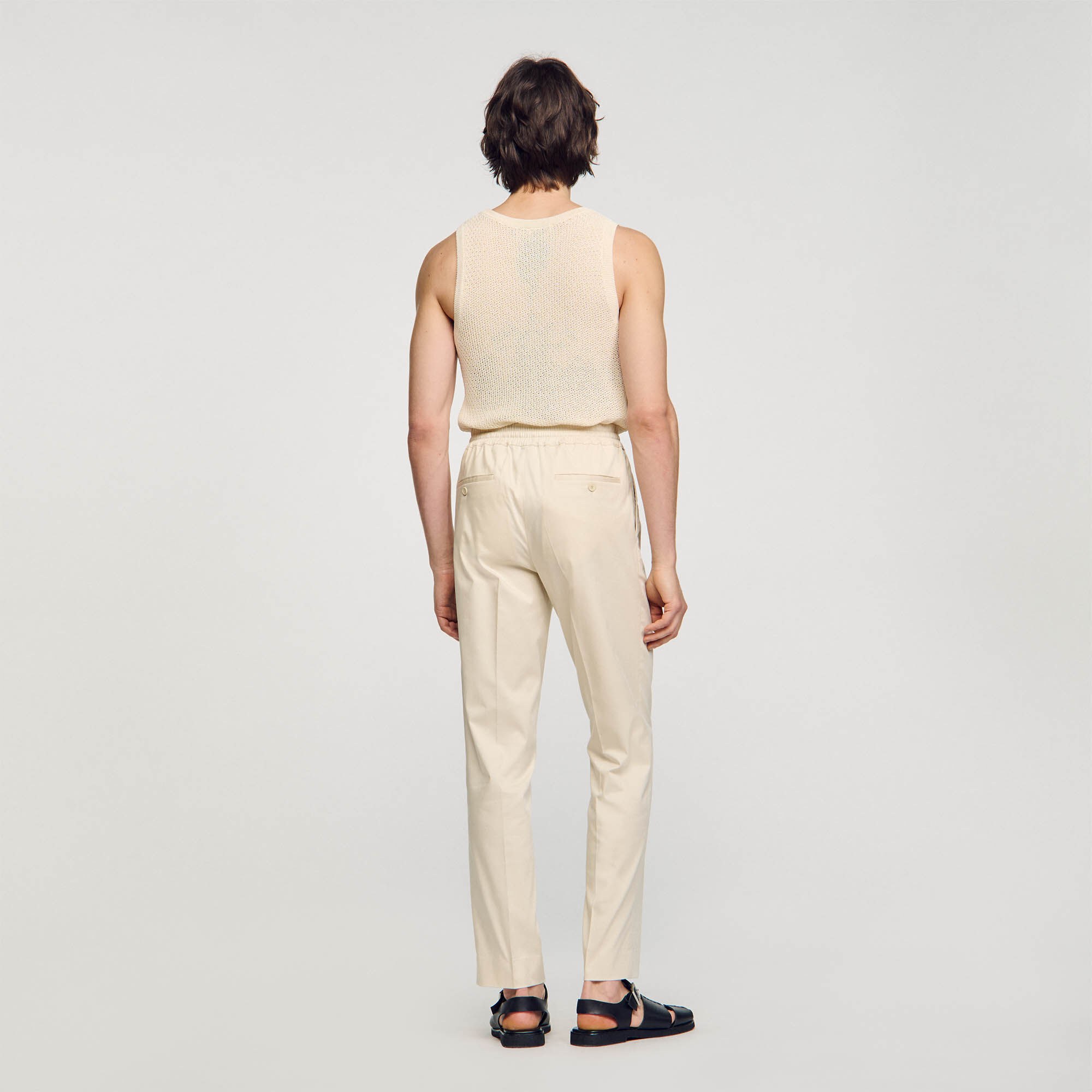 Pantaloni dritti elasticizzati