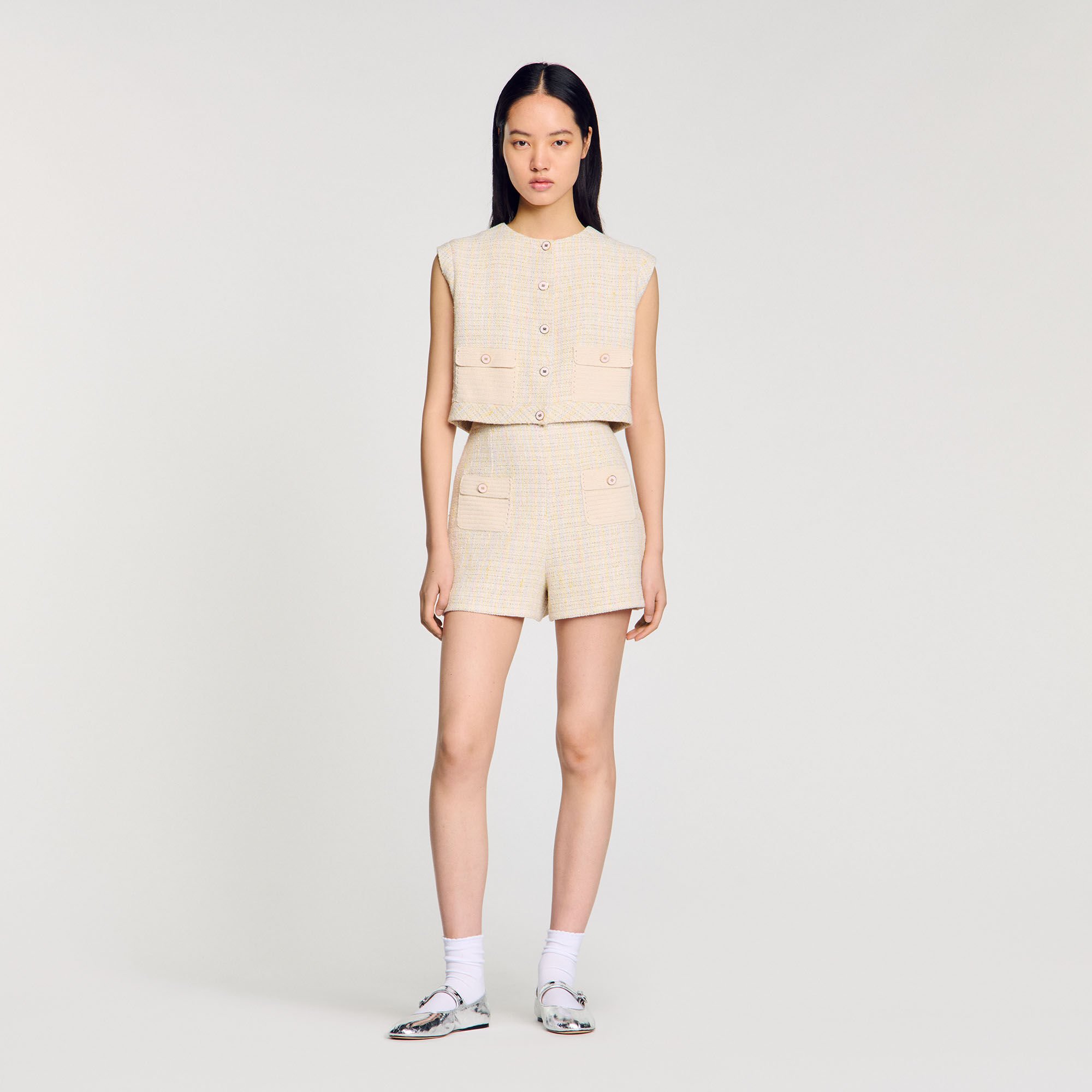 Shorts in tweed fantasia