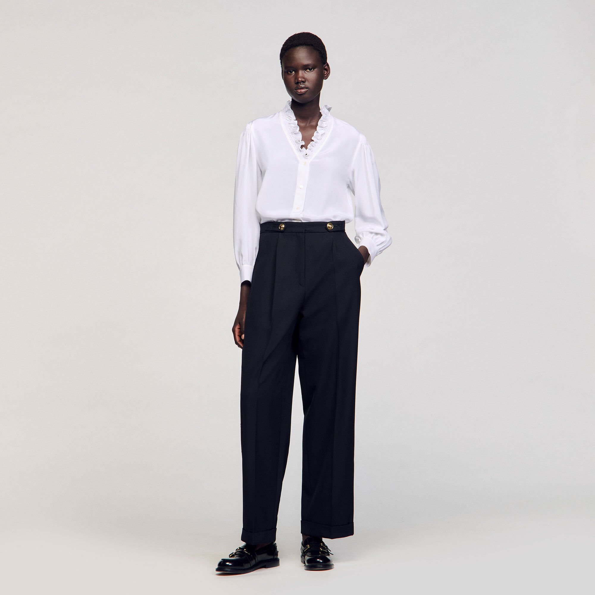 Camicia fluida in seta
