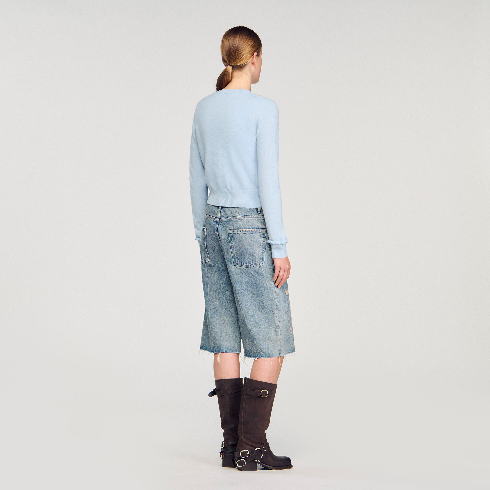Cardigan con volant