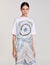 T-shirt con stampa a spirali