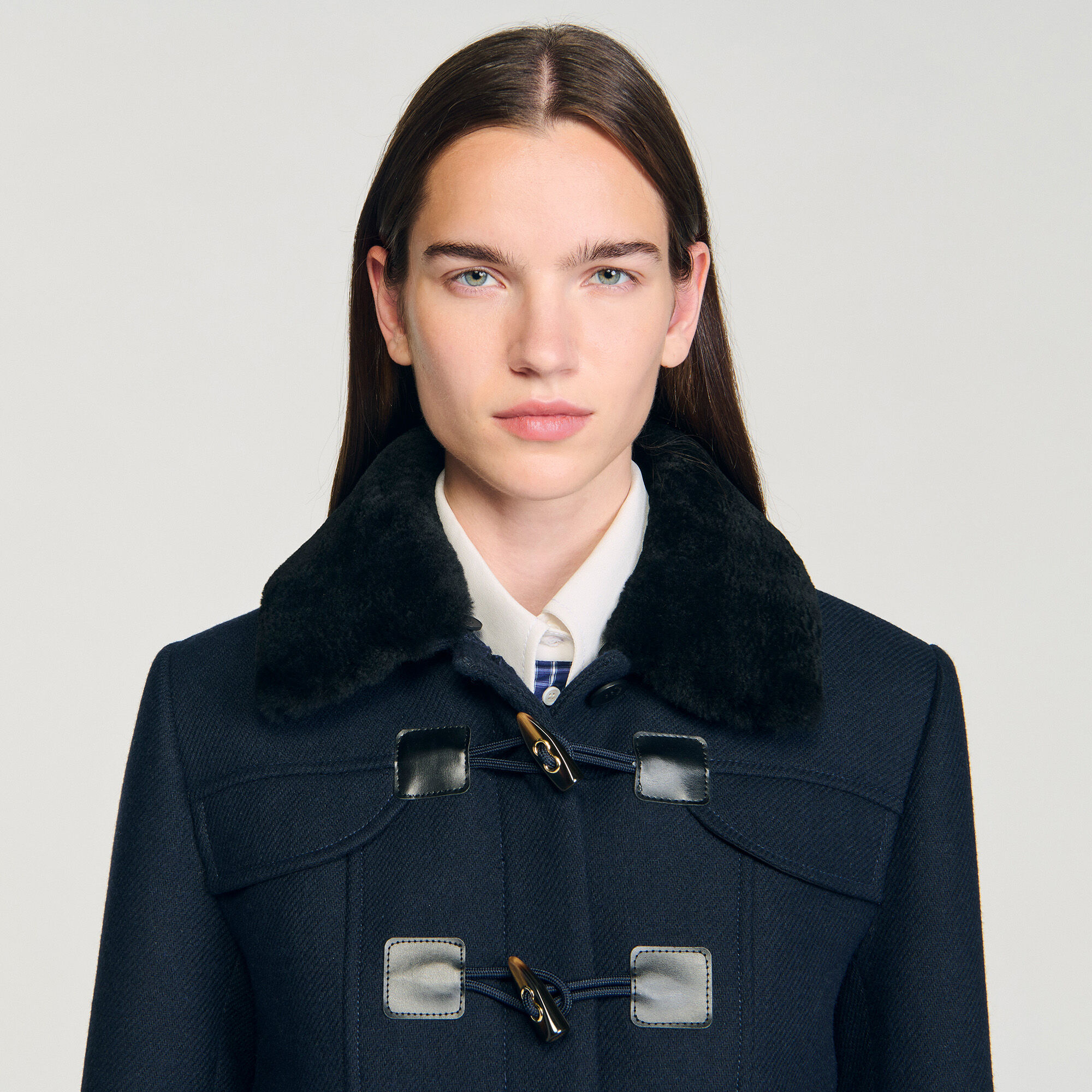 Cappotto lungo con colletto velluto Cappotto lungo con colletto velluto