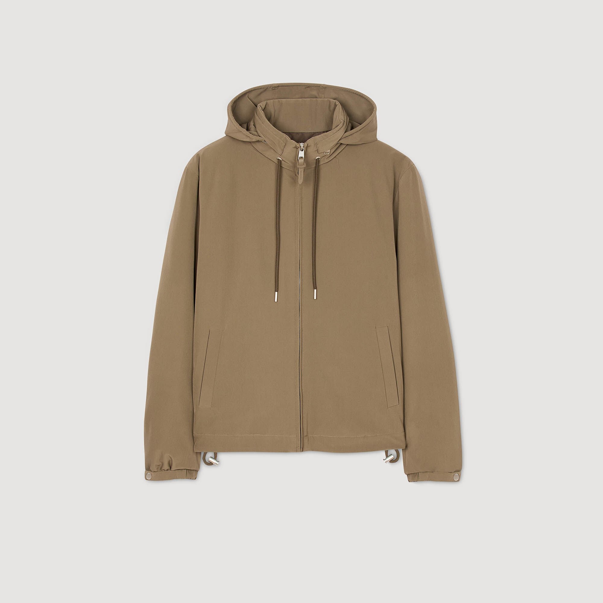 Giubbotto con zip e cappuccio