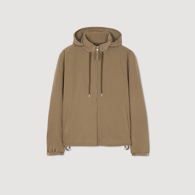 Giubbotto con zip e cappuccio