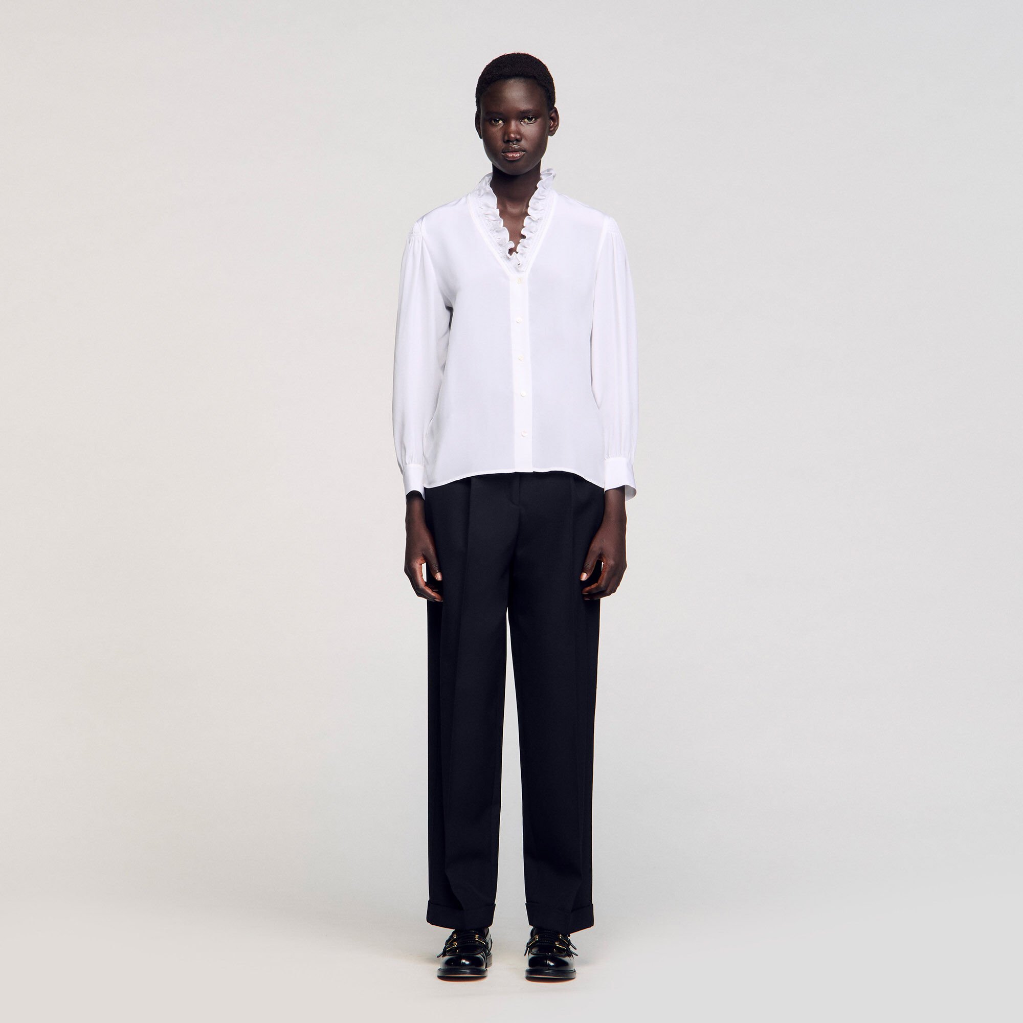 Camicia fluida in seta