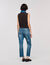 Maglione in maglia e denim