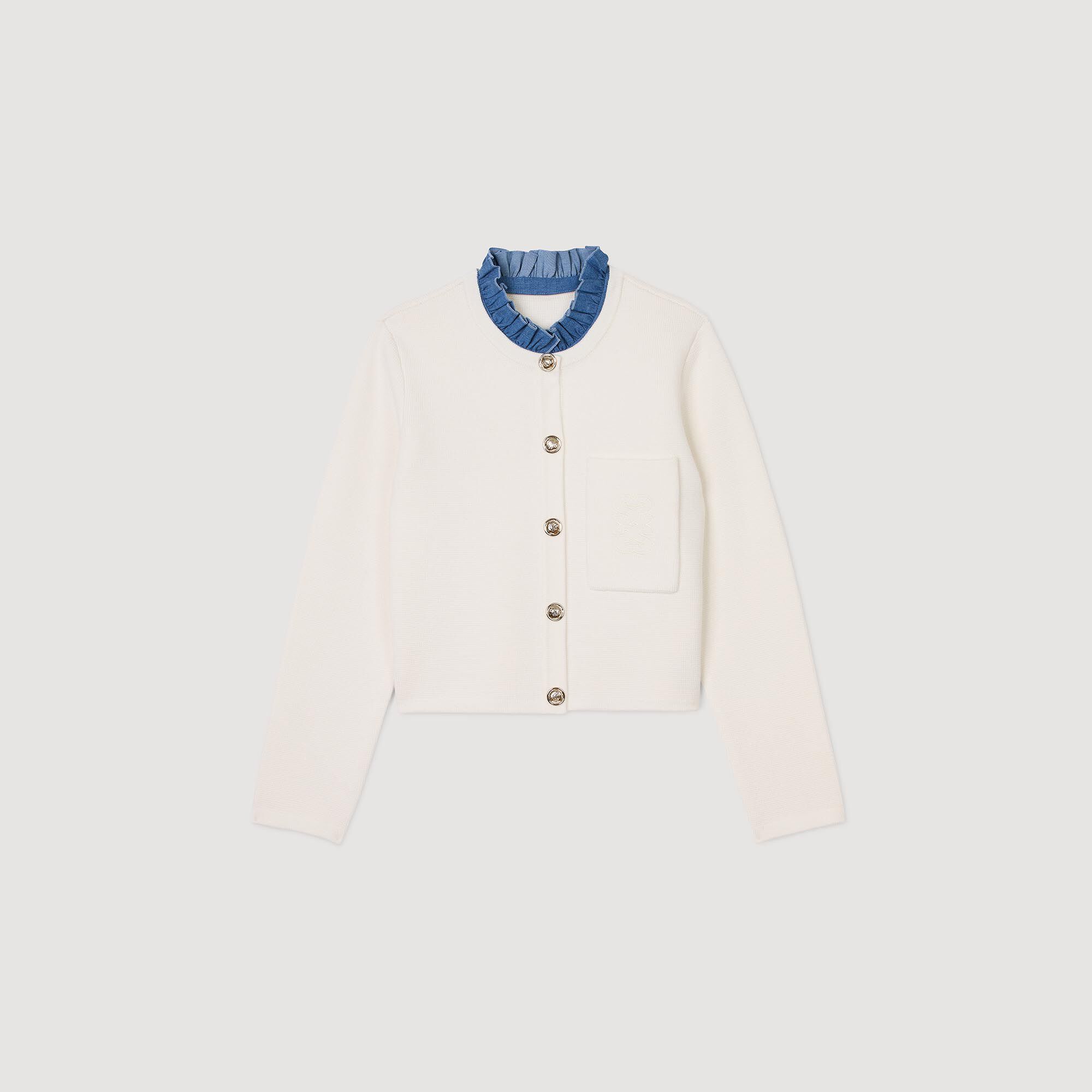 Cardigan a collo alto