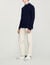 Cardigan con zip e collo a righe