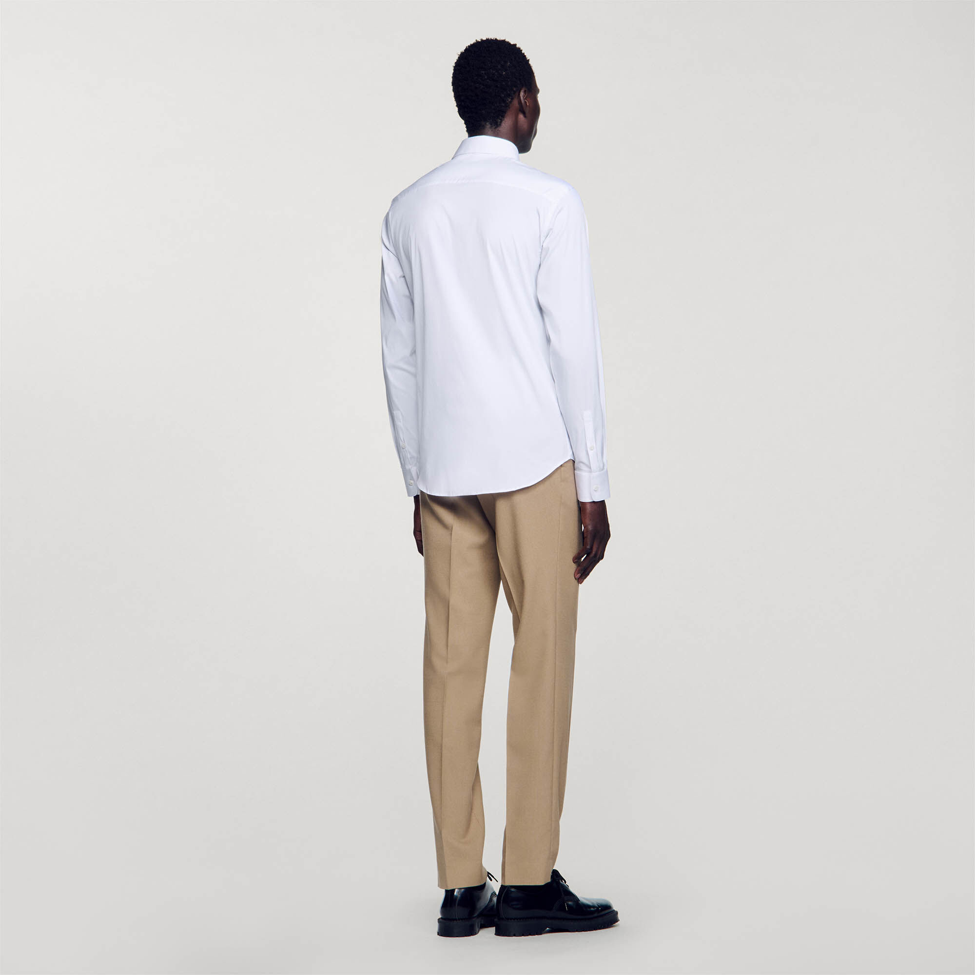 Camicia aderente in cotone stretch