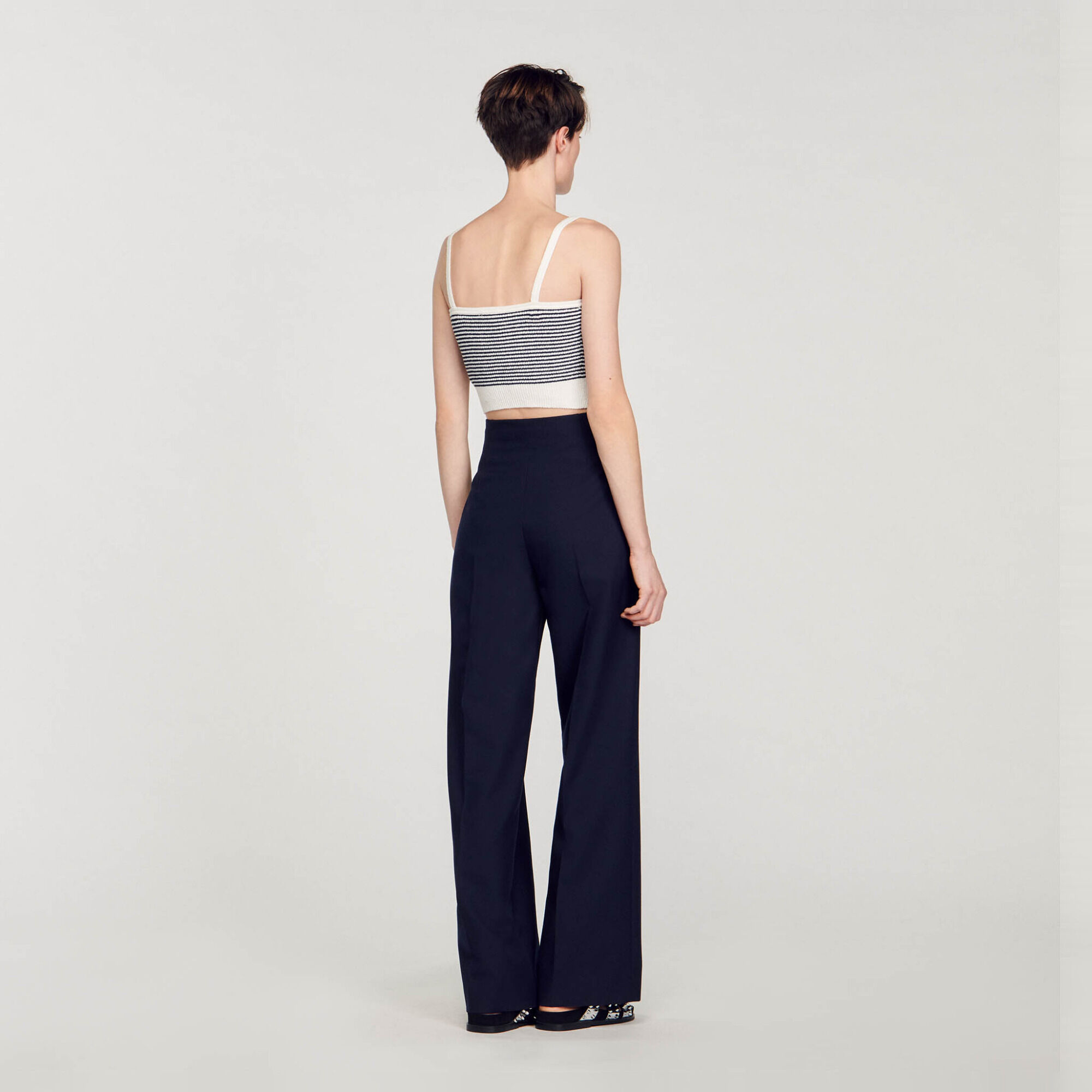 Top in maglia a righe