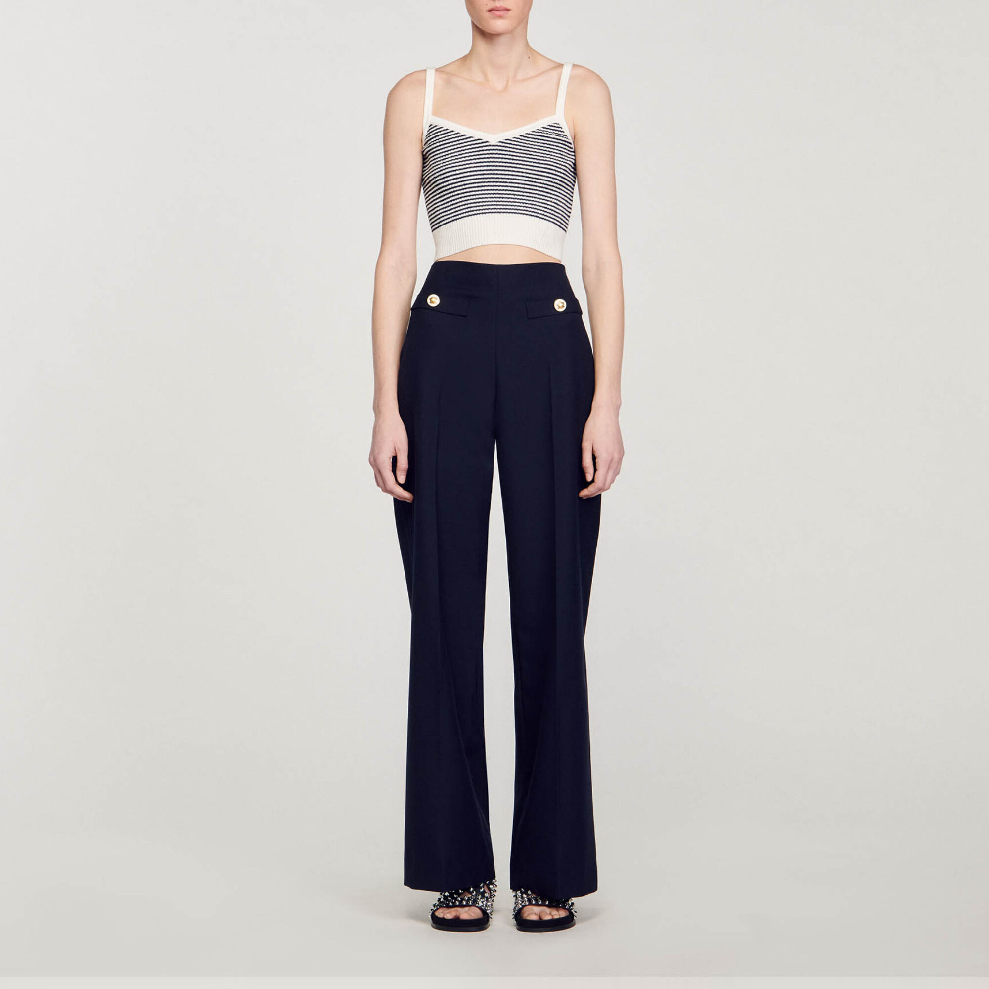 Top in maglia a righe