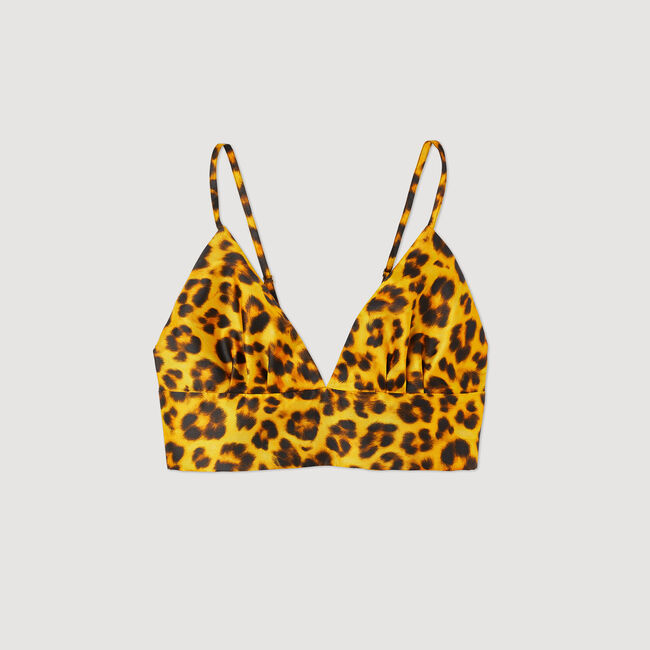 Top stile brassière leopardato
