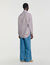 Camicia oversize a righe glitterata