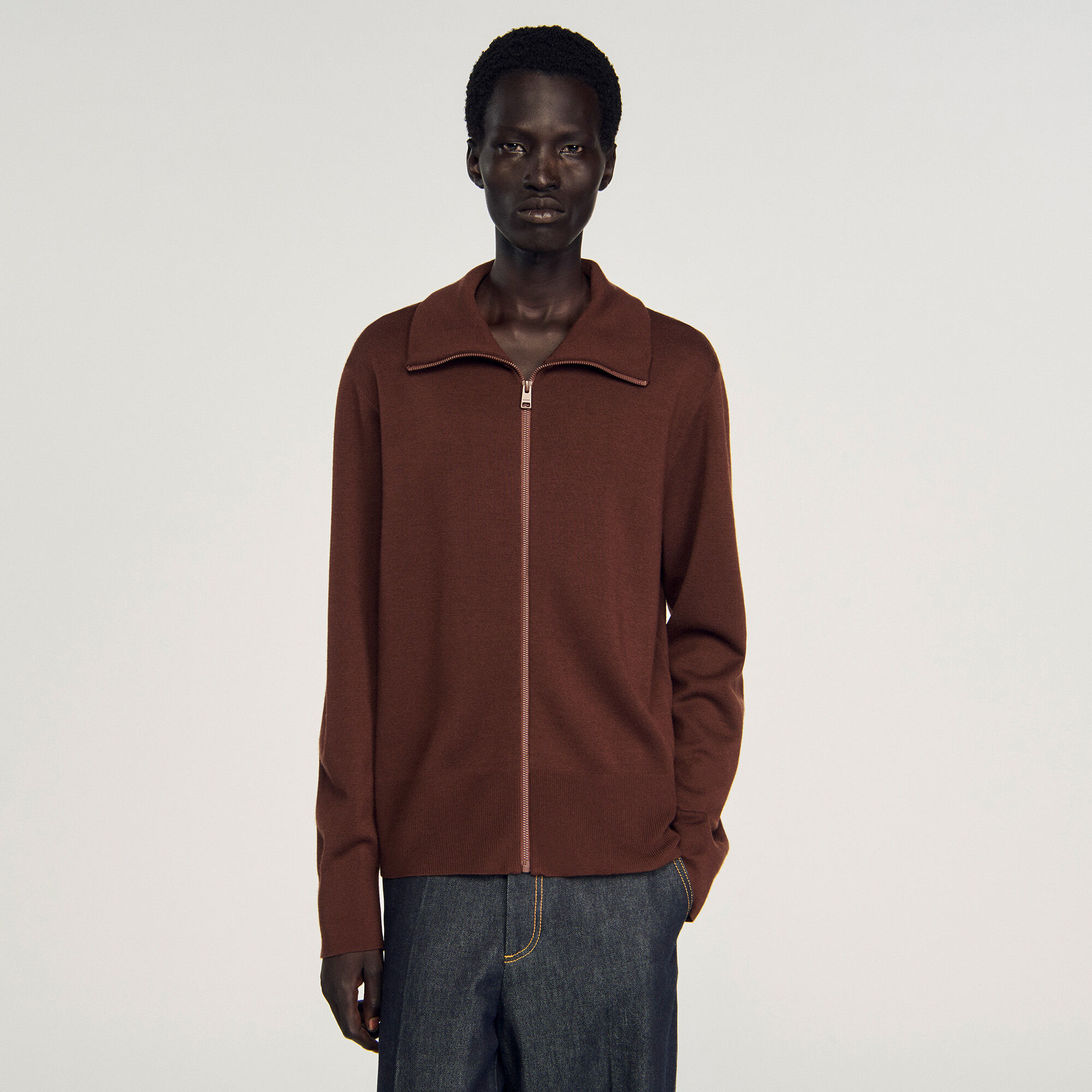 Maglione trucker in lana