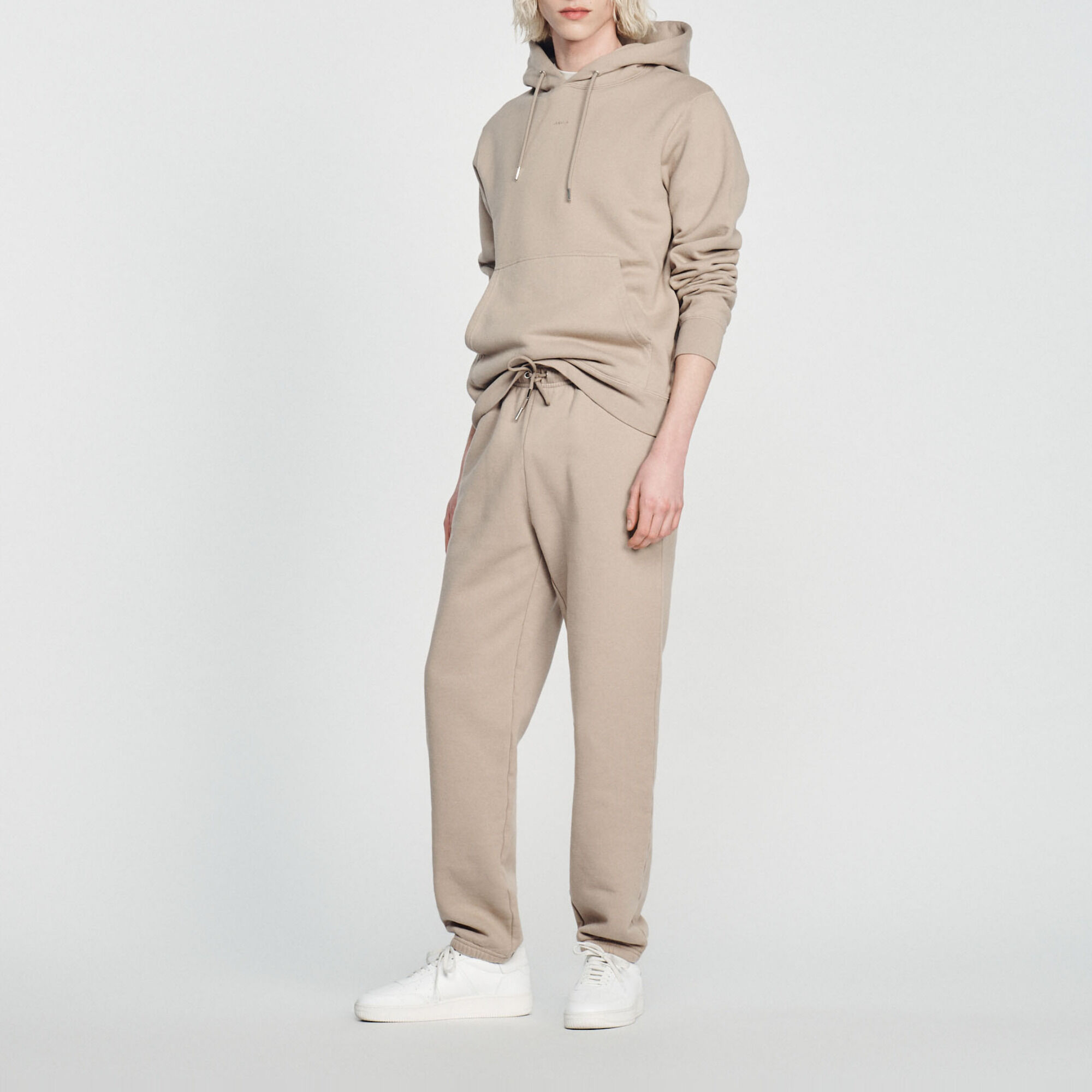 Pantaloni da jogging felpati ricamati