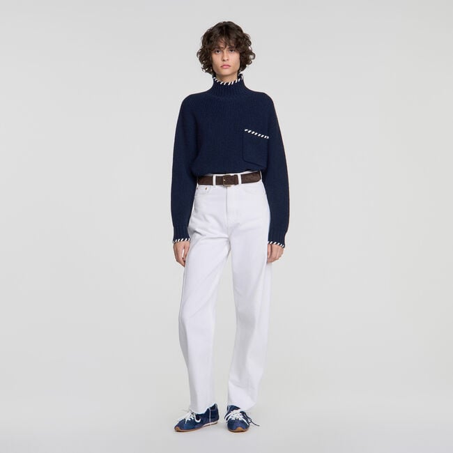 Maglione in lana con intrecci - Donna | Sandro