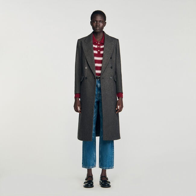 Cappotto attillato doppiopetto