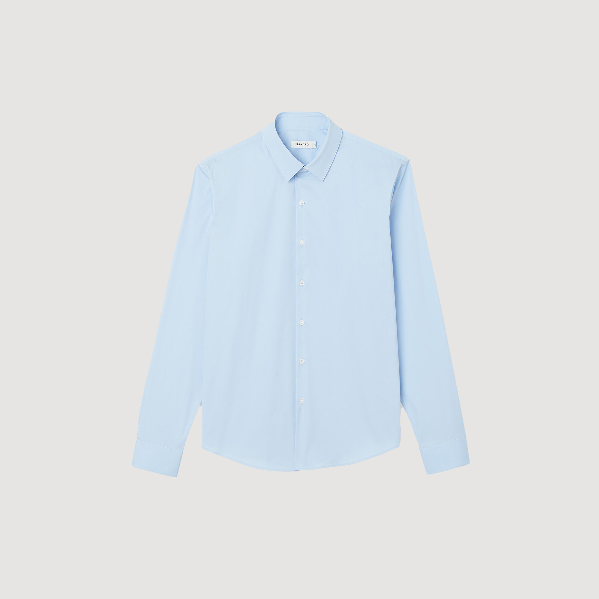 Camicia aderente in cotone stretch