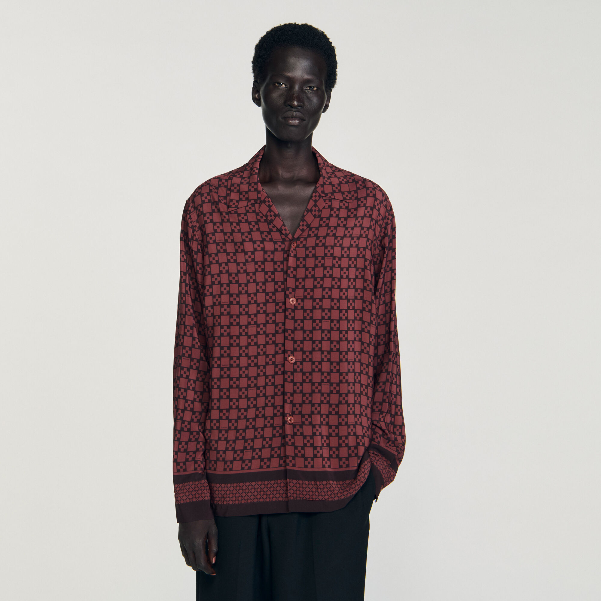 Camicia fluida con stampa