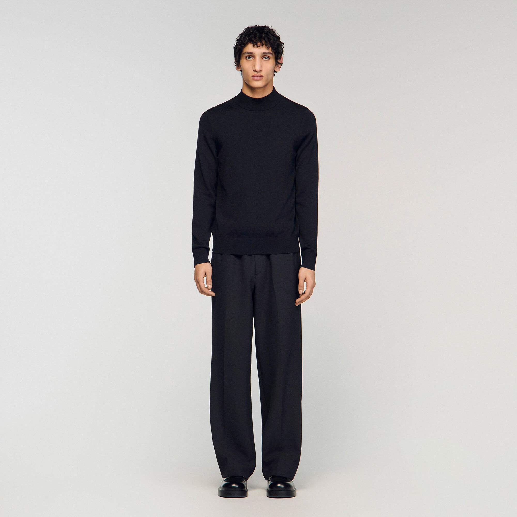 Maglione in lana a collo alto