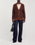Cardigan jacquard square cross