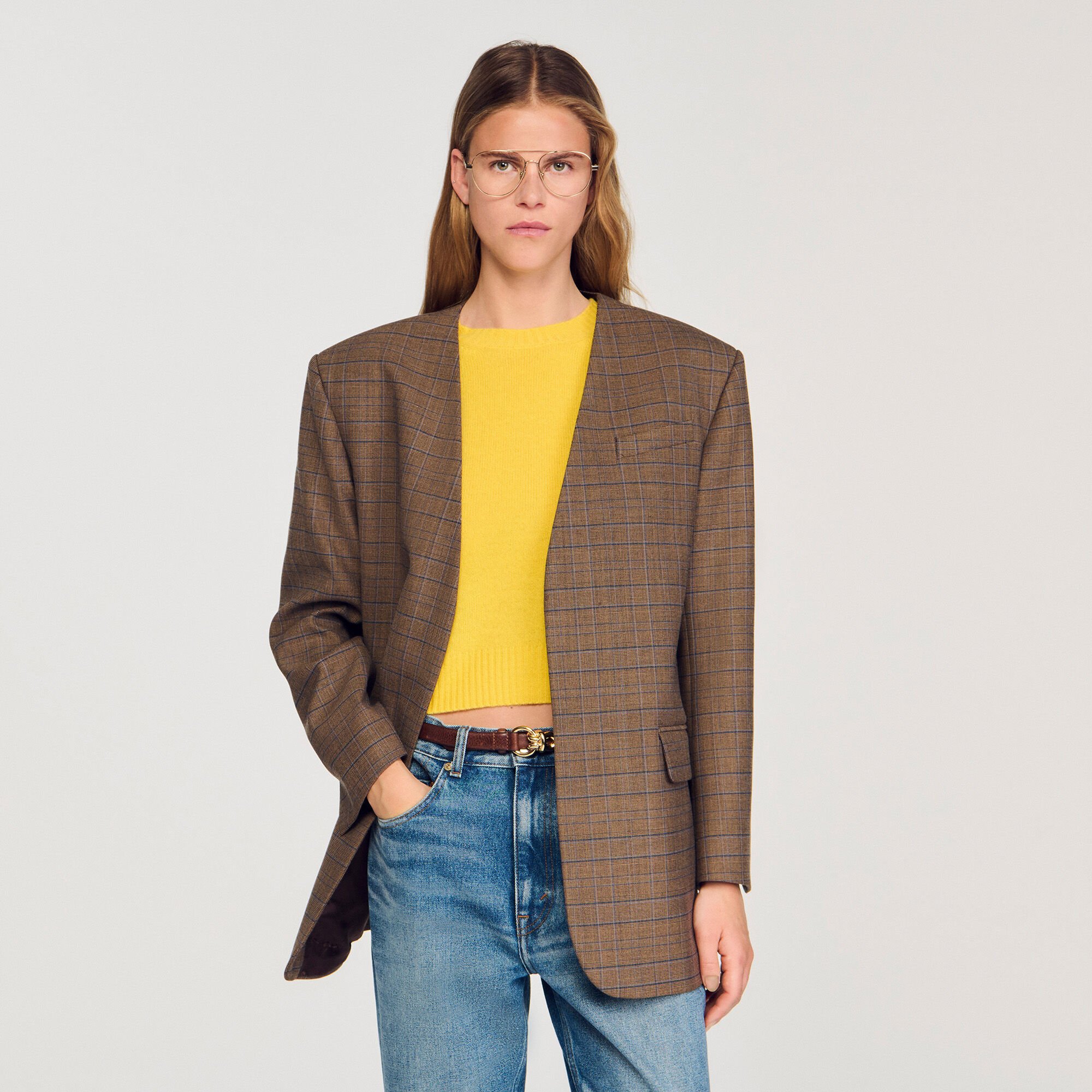 Giacca oversize a quadri