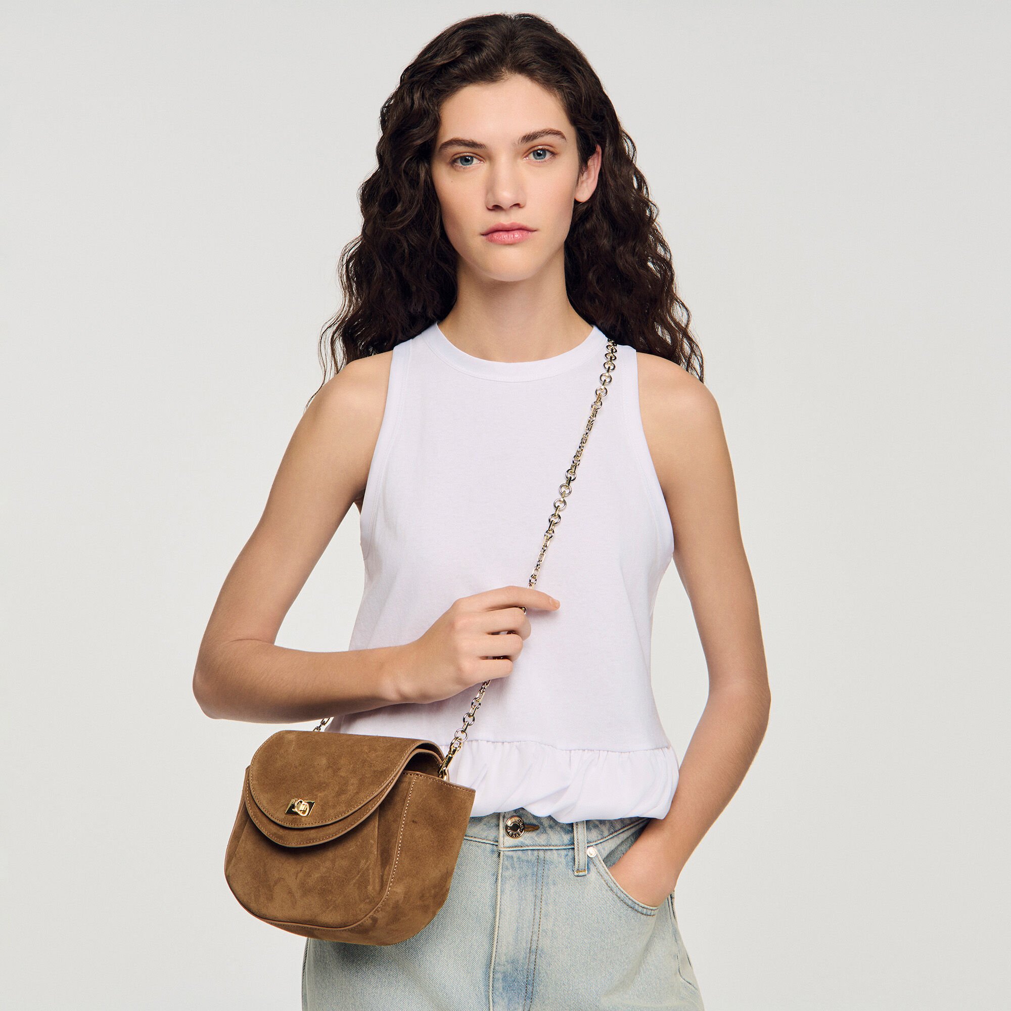 Borsa LE BAMBOLONI in scamosciato