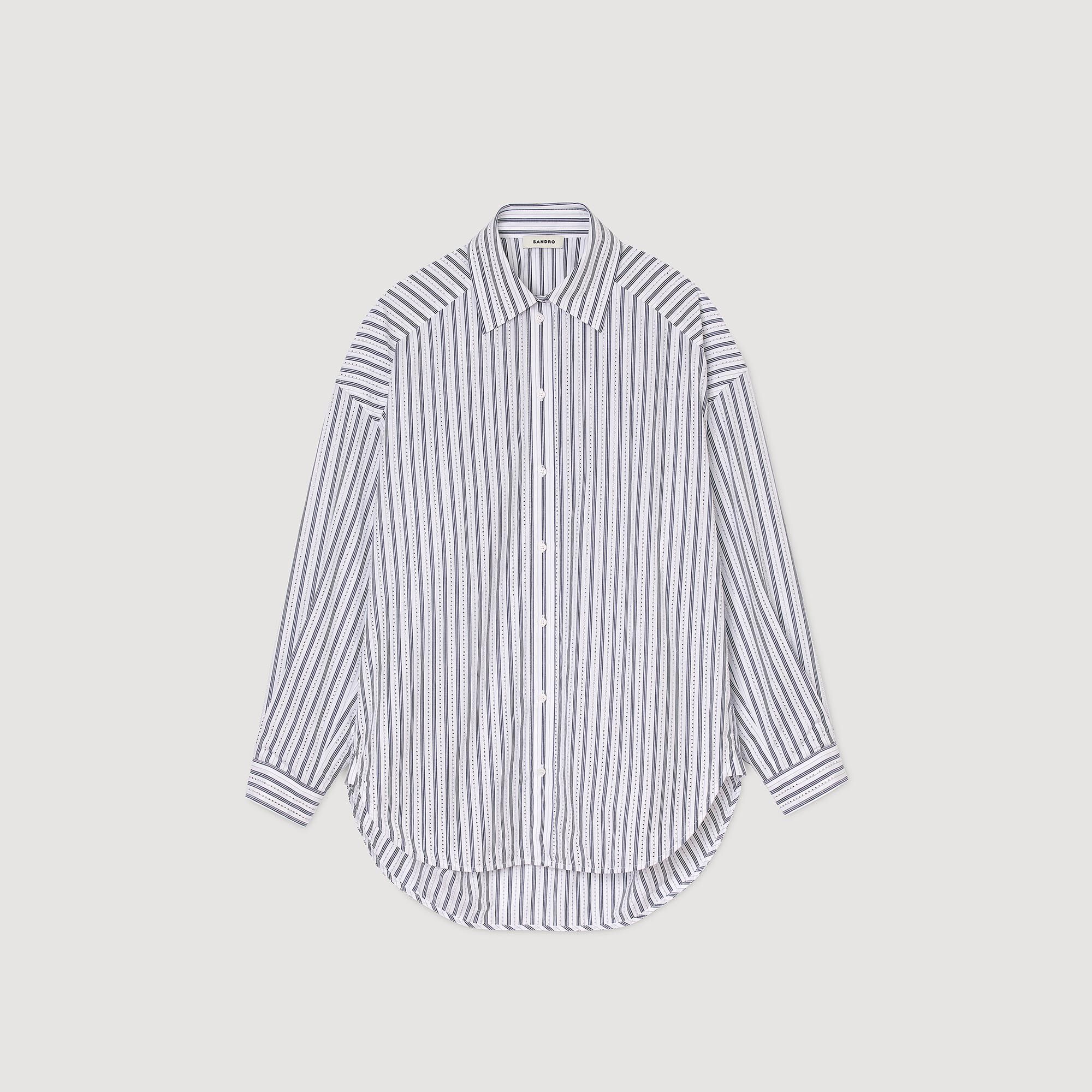 Camicia a righe glitterata