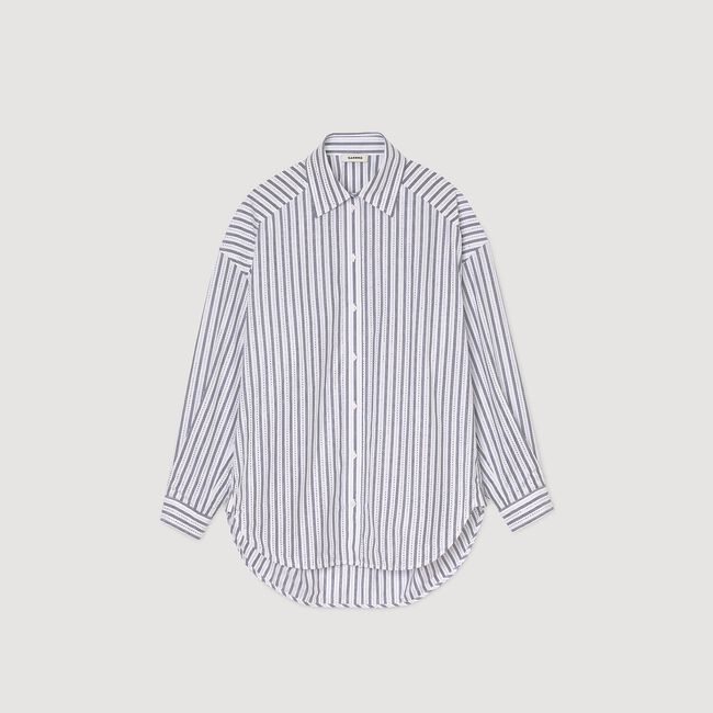 Camicia a righe glitterata