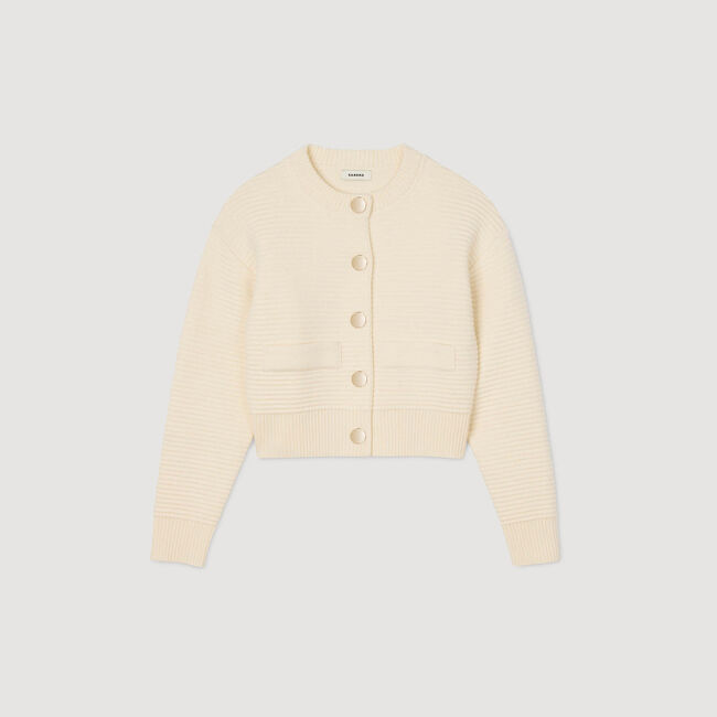 Cardigan in maglia testurizzata