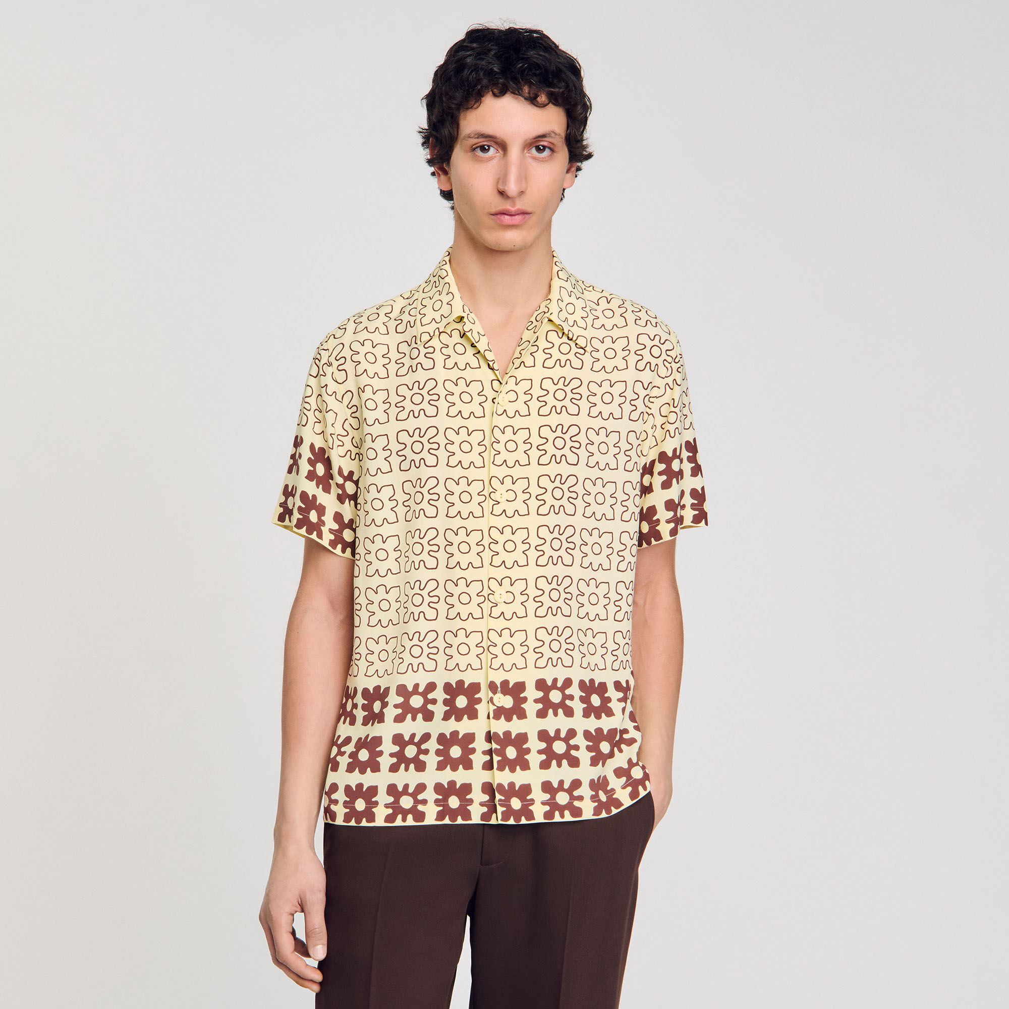 Camicia con stampa a fiori