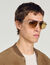 Occhiali da sole aviator in metallo