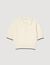 Maglione corto con bordino a contrasto