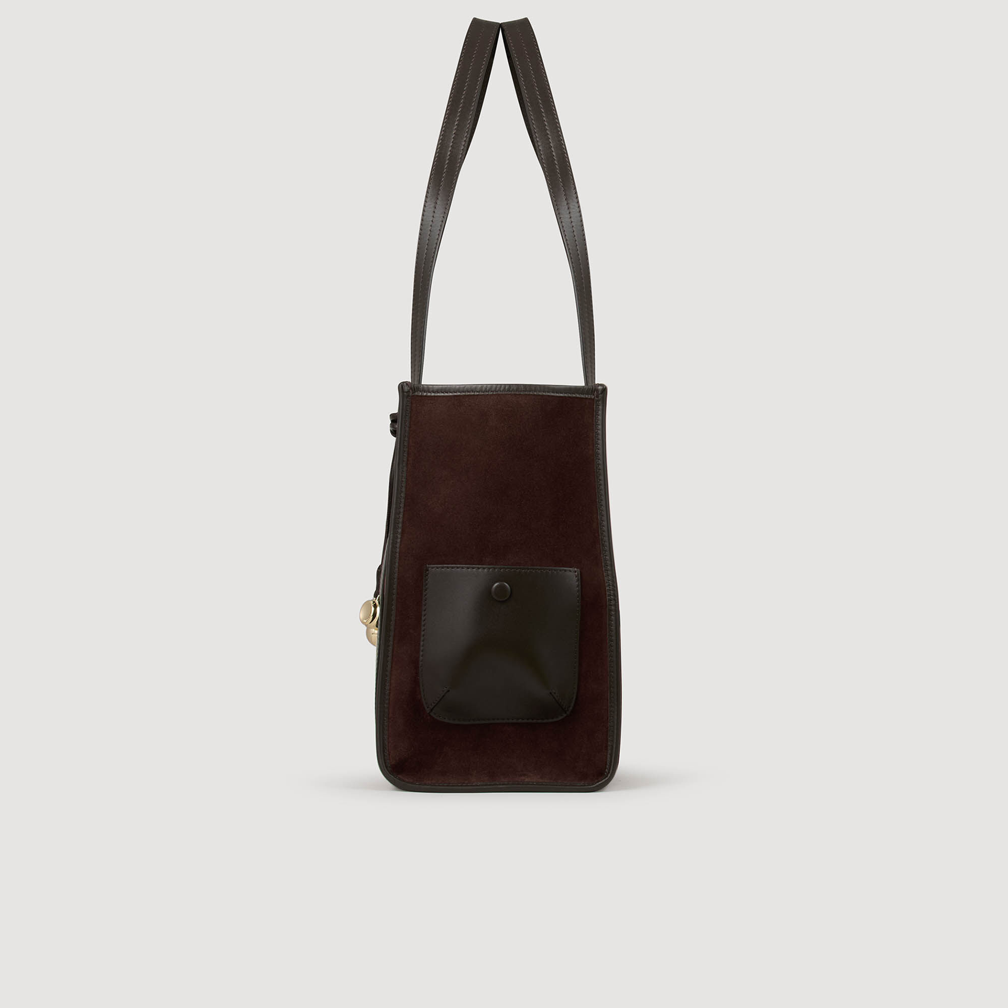 Shopping bag in morbido scamosciato