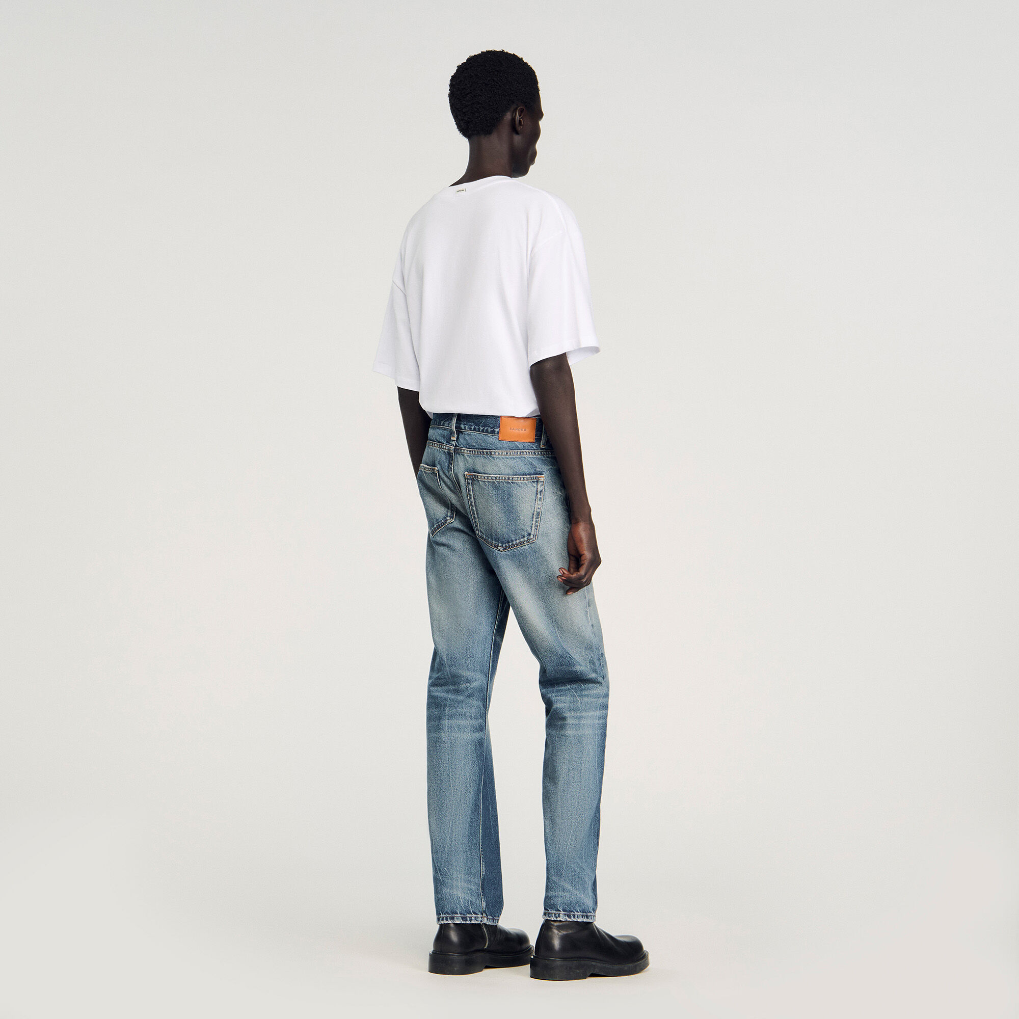 Jeans regular délavé