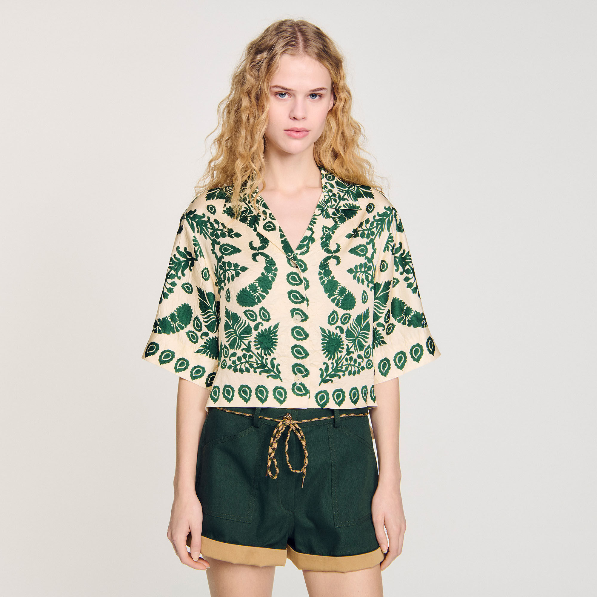 Camicia con stampa a fiori