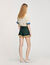 Shorts bicolor cintura a cordino
