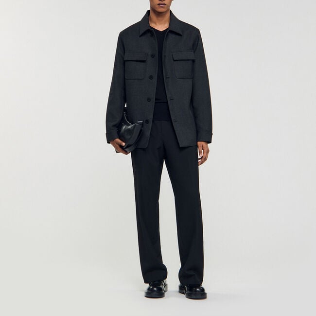 Overshirt in lana - Uomo | Sandro